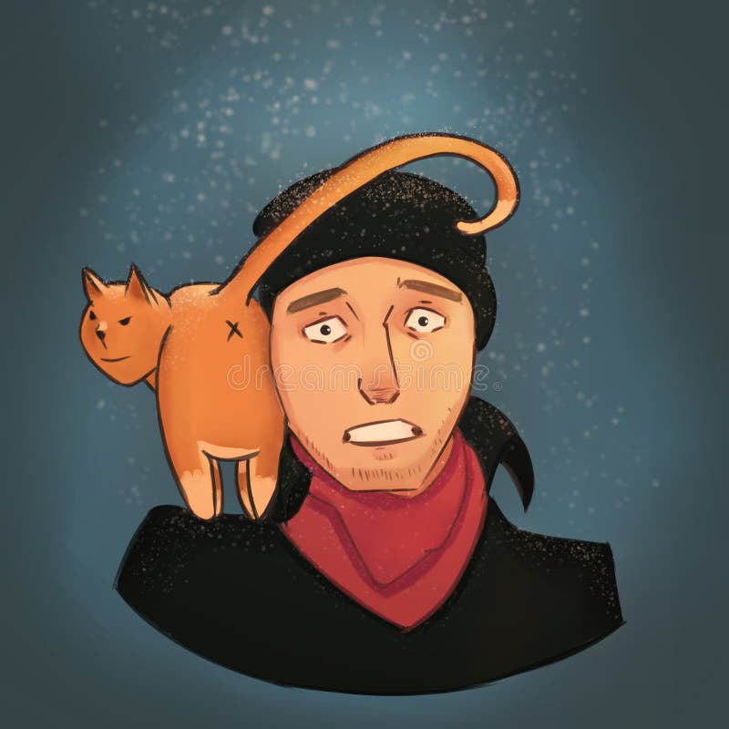 Cat Shoulder Drawing Stock Illustrations 68 Cat Shoulder Drawing