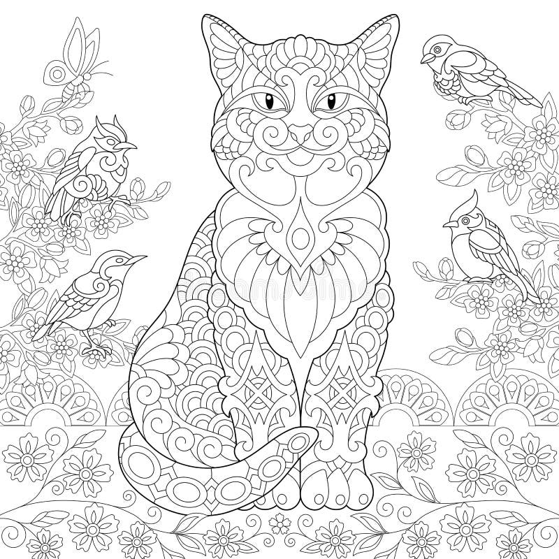 adult colouring spring stock illustrations – 1661 adult