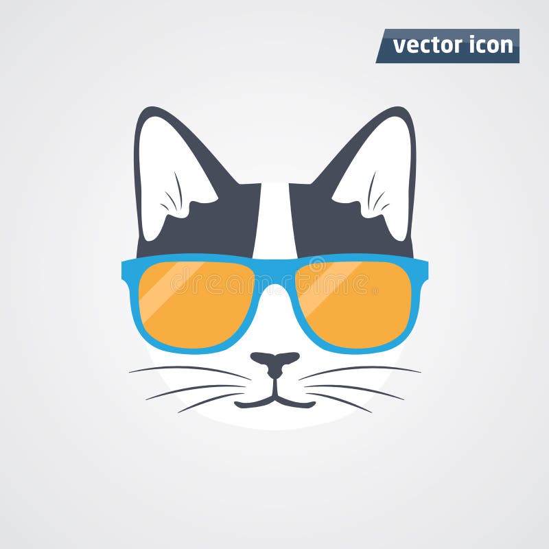 Cat with sunglasses cartoon character icon pack 21848947 Vector Art at  Vecteezy