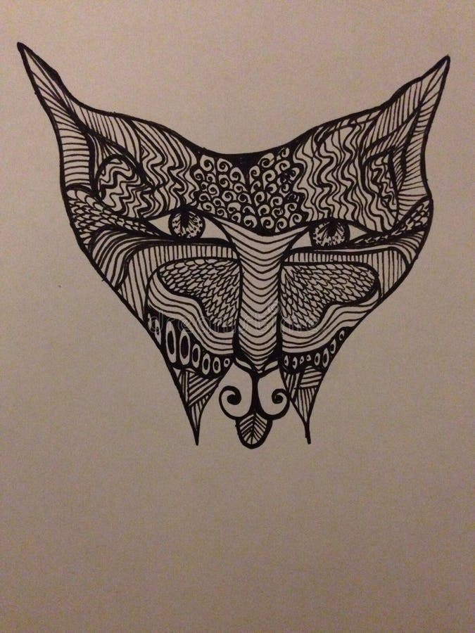 Cat-tiger fast doodle stock photography