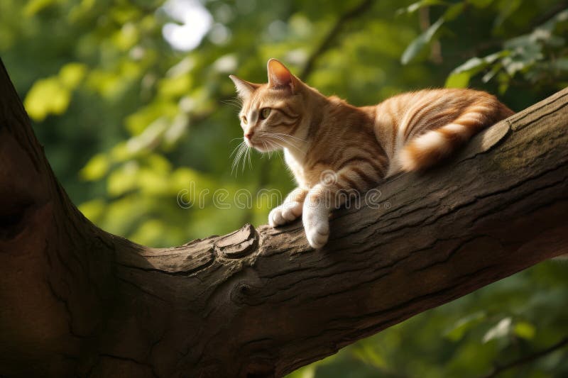Cat Stuck Tree Stock Illustrations 27 Cat Stuck Tree Stock