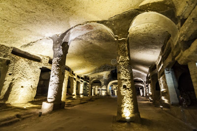 Catacombe di San Gennaro a Napoli, Italia immagini stock Catacombe di San Gennaro a Napoli, Italia immagini stock
