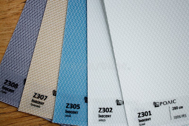 Catalog of Different Shades of Fabric Colors. Variety of Color of Dense Fabric. Color Palette