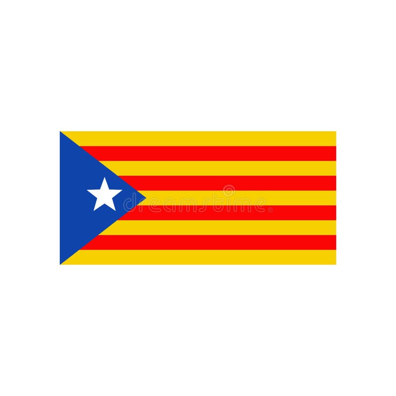 Catalonia Flag Icon Logo Design Template Stock Vector - Illustration of ...