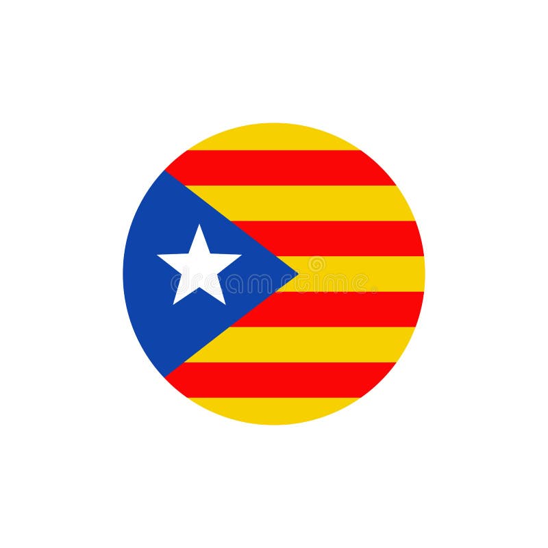 Catalonia Flag Icon Logo Design Template Stock Vector - Illustration of ...