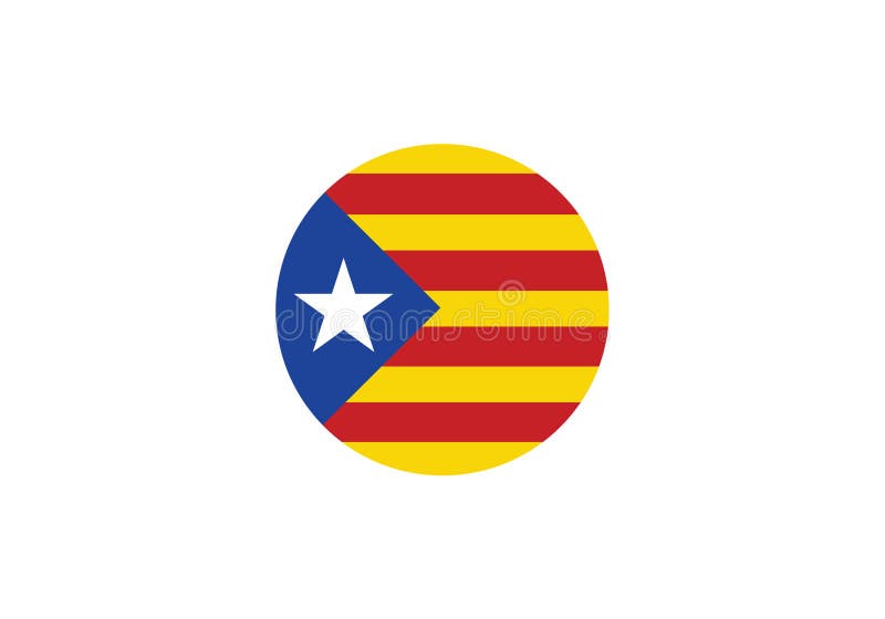 Catalonia Flag Symbol Emblem Spain National Stock Vector - Illustration ...