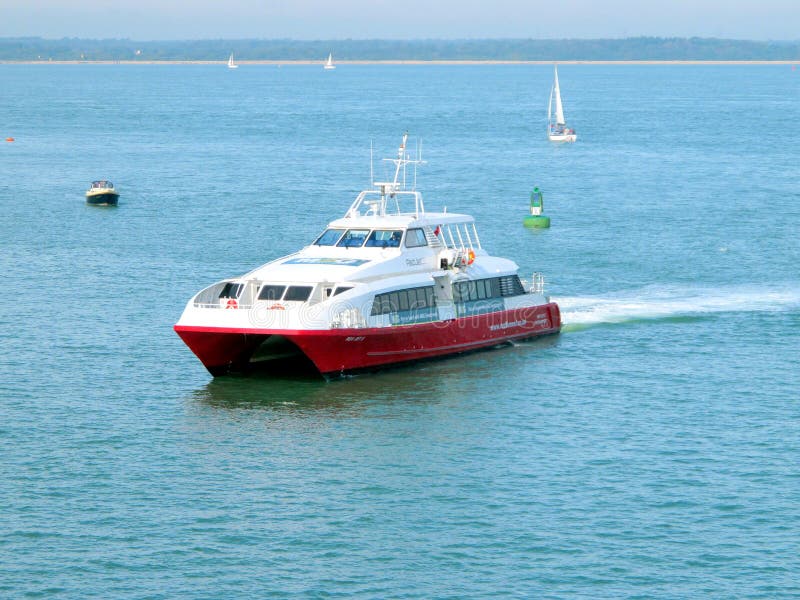 Catamaran ferry, Isle of Wight. stock images Catamaran ferry, Isle of Wight. stock images