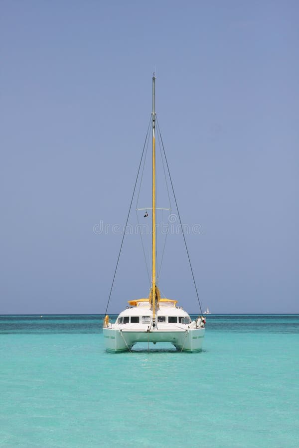 Catamaran in saona beach