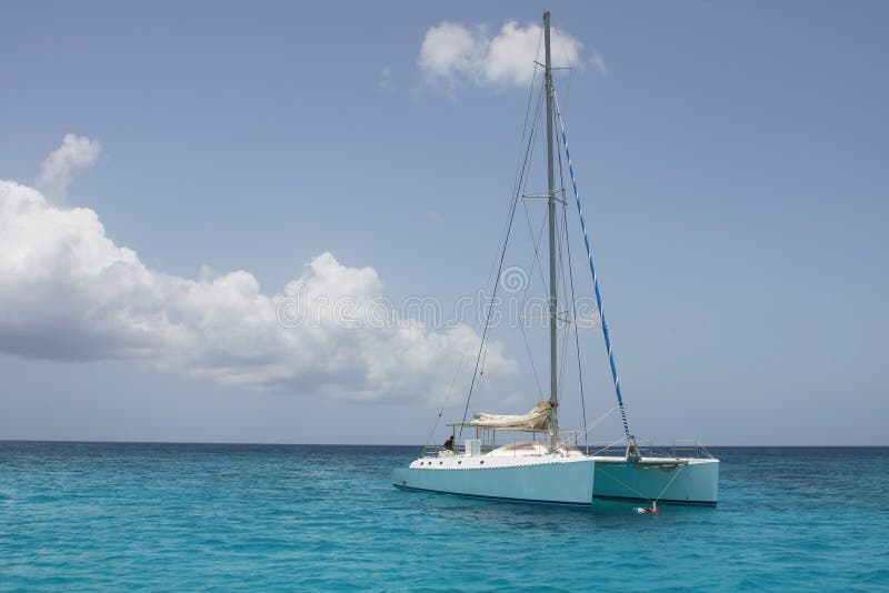 Catamaran in saona beach