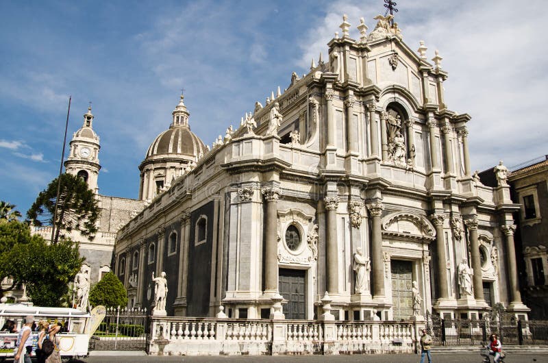 Catania cathedral in a summer day