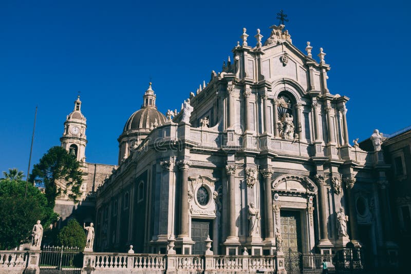 Catania in Sicily, Saint Agatha Cathedral Stock Photo Image of