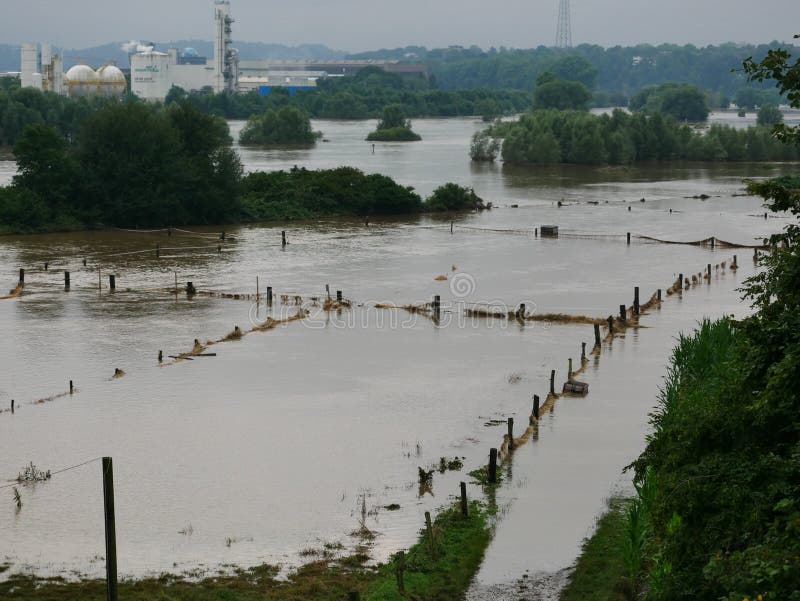 Ruhr near Hattingen and Bochum during the July floods in 2021, the river overflowed its banks