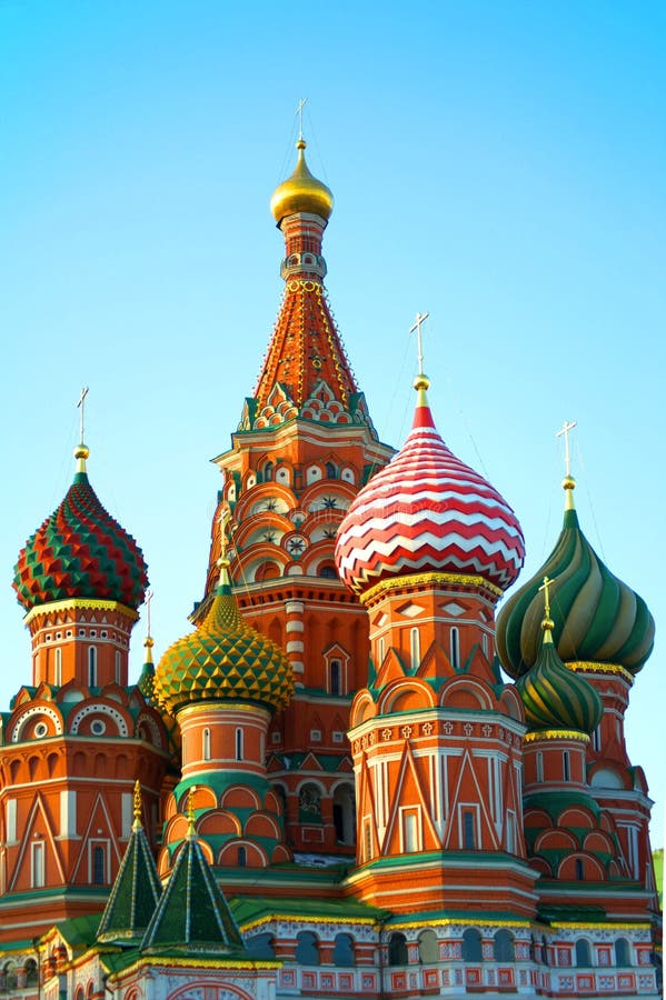 Catedral da manjericão do St em Moscovo.
