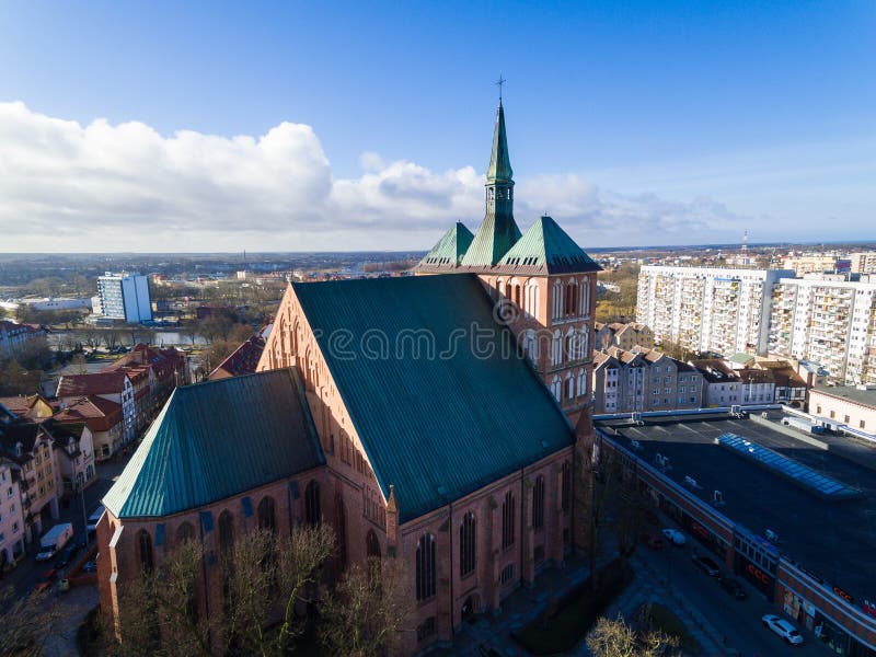 A catedral de Kolobrzeg imagens de stock A catedral de Kolobrzeg imagens de stock