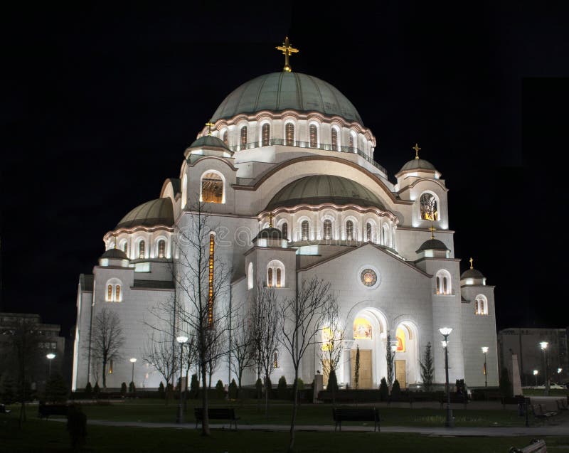 Catedral de Saint Sava em Belgrado, Sérvia imagem de stock Catedral de Saint Sava em Belgrado, Sérvia imagem de stock