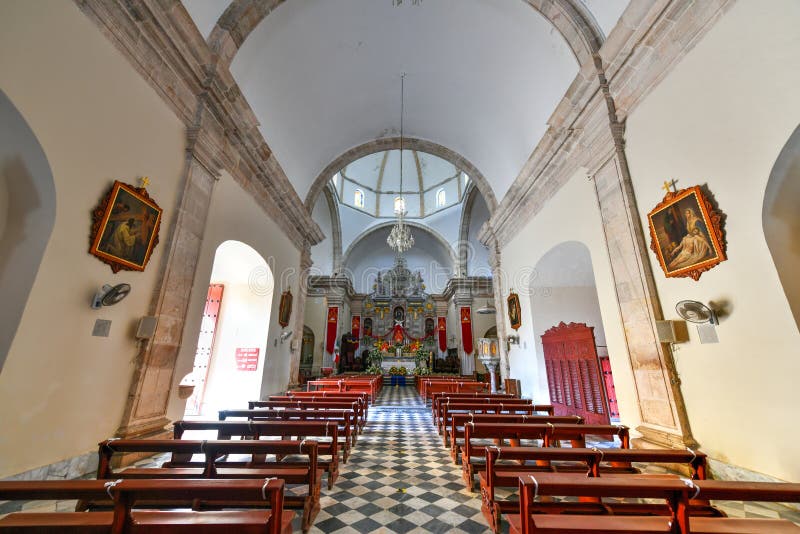 Catedral de san francisco de campeche imagen de archivo
