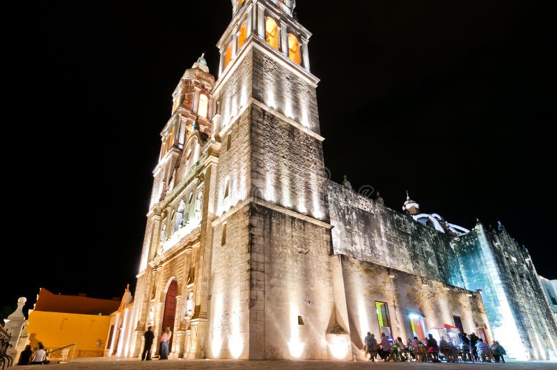 Catedral en Campeche, México fotos de archivo