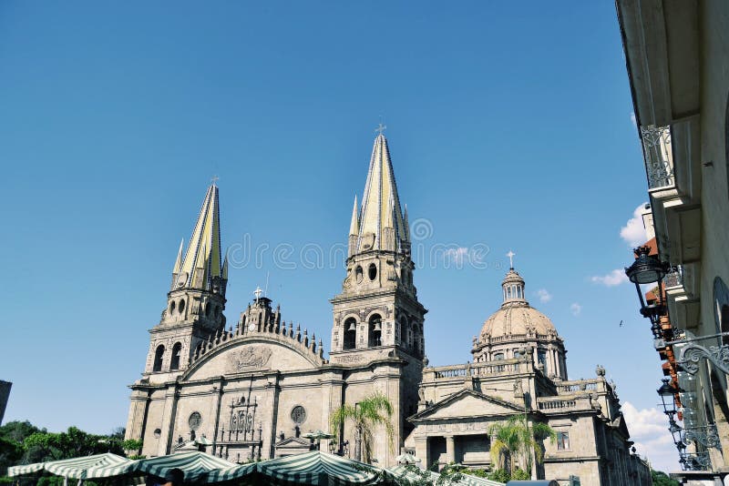 Catedral Guadalajara arkivbild Catedral Guadalajara arkivbild