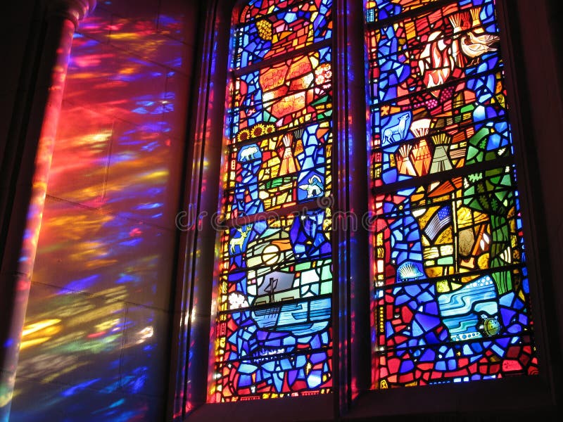 Catedral nacional Windows foto de archivo libre de regalías Catedral nacional Windows foto de archivo libre de regalías