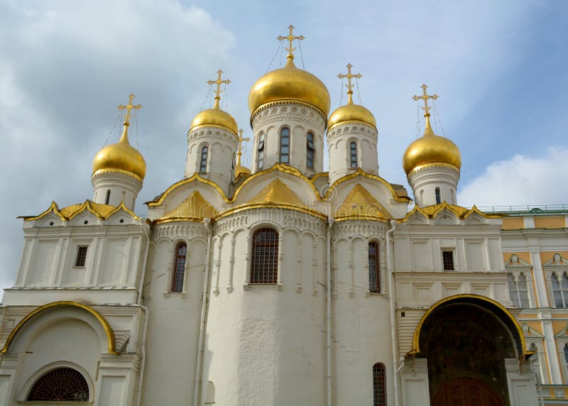 Catedral no Kremlin, Moscou do aviso imagens de stock royalty free Catedral no Kremlin, Moscou do aviso imagens de stock royalty free