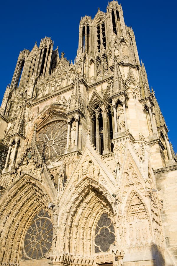 Catedral Notre Dame, Reims fotos de stock royalty free Catedral Notre Dame, Reims fotos de stock royalty free