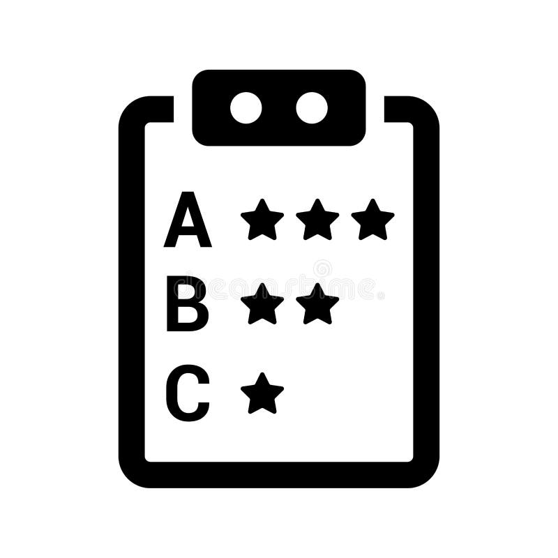 Category, class, grade icon. Black vector graphics royalty free illustration