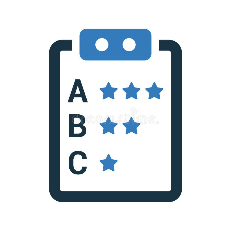 Category, class, grade icon. Glyph style vector EPS stock illustration