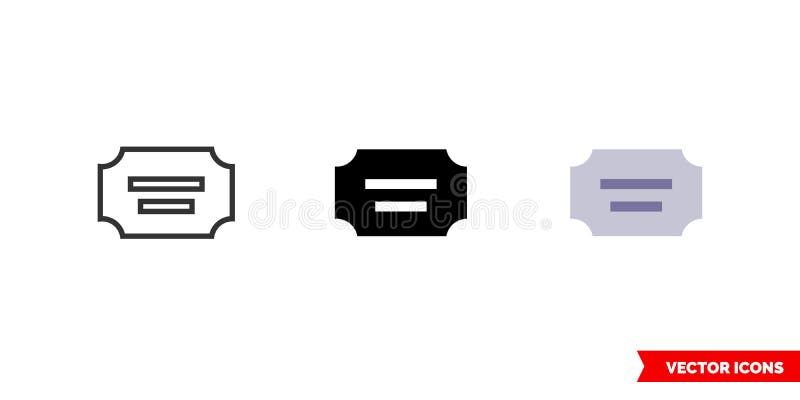 Category Icon of 3 Types. Isolated Vector Sign Symbol. Stock