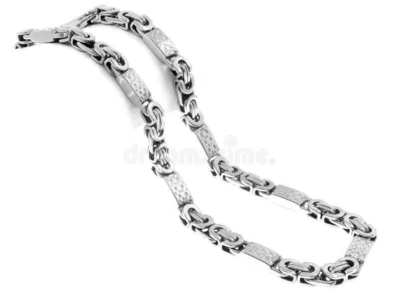 catena dei gioielli Decorazione del collo Acciaio inossidabile fotografia stock libera da diritti catena dei gioielli Decorazione del collo Acciaio inossidabile fotografia stock libera da diritti