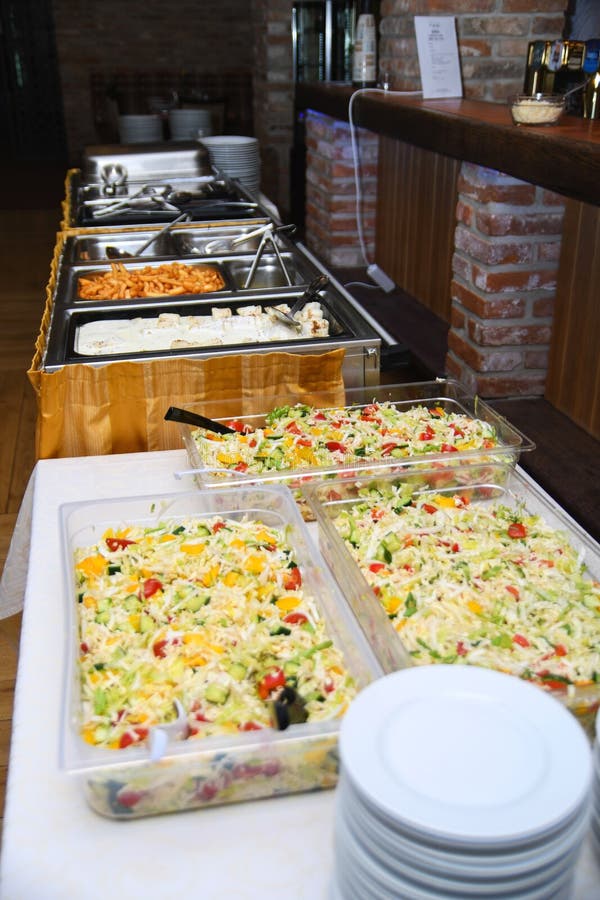 Catering Food for Wedding or Anniversary on Buffet Table Stock Photo Image of indoor, lunch