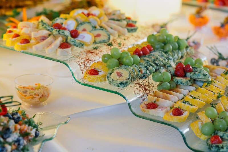 Catering Food Wedding Buffet Stock Image - Image of meat, appetizer ...