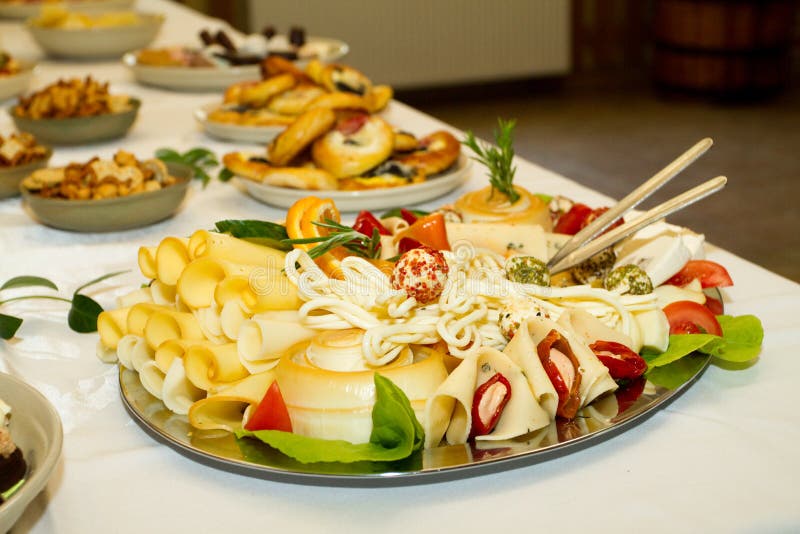 Talerze cateringowe zdjęcia royalty free