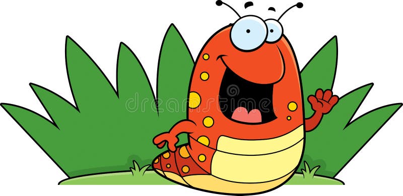 cartoon caterpillar munching leaf Stock Vector Image & Art - Alamy