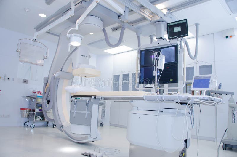 Cath Lab in modern hospital royalty free stock image