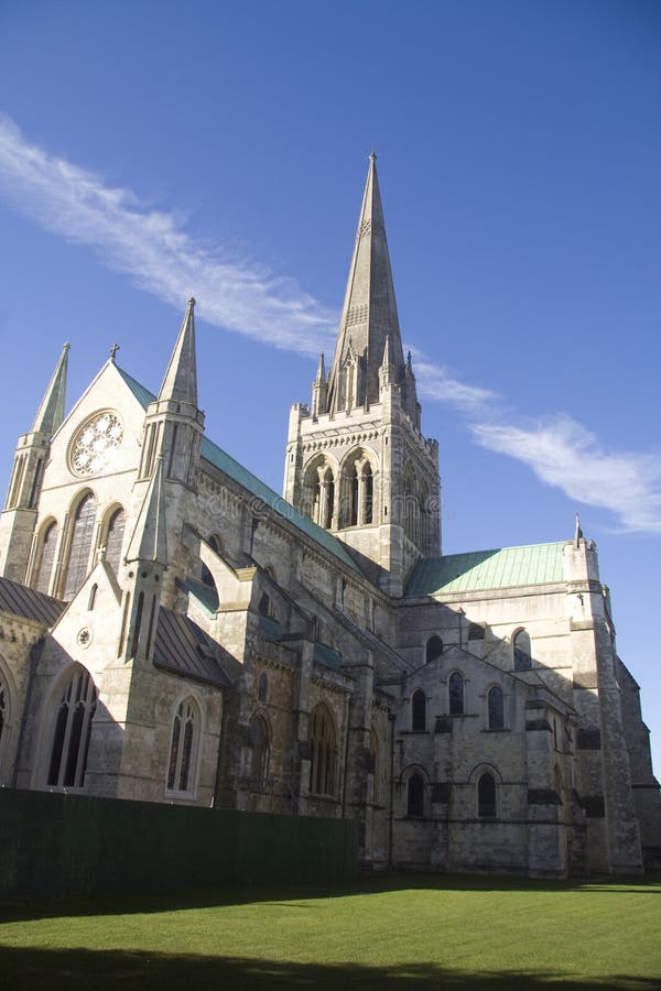 Founded in 1075, Chichester is the only medieval cathedral in England with a separate bell tower. The spire collapsed in 1861 but was rebuilt to a height of 82 metres.