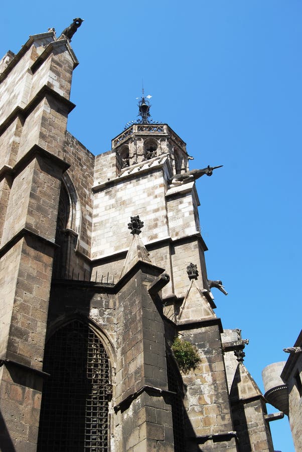 Cathedral of Barcelona stock photos