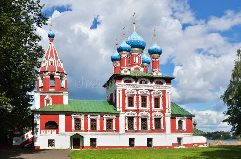 Cathedral with bell tower in Uglich, Russia