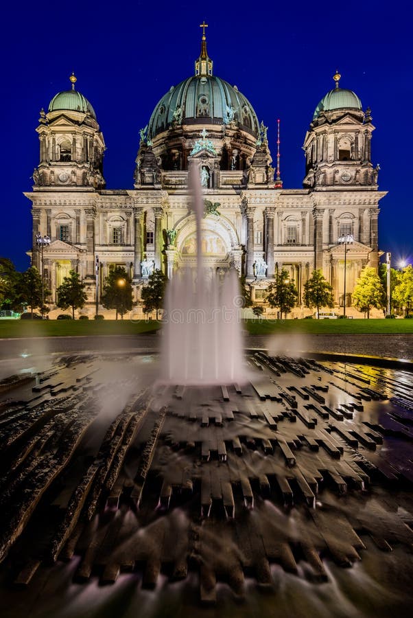 Cathedral in Berlin, Germany, at night