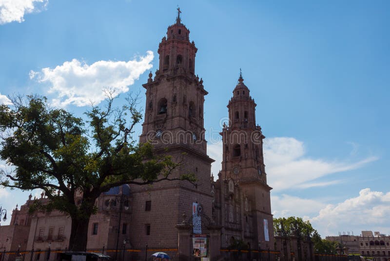 Morelia cathedral stock image. Image of cities, churches 4002537