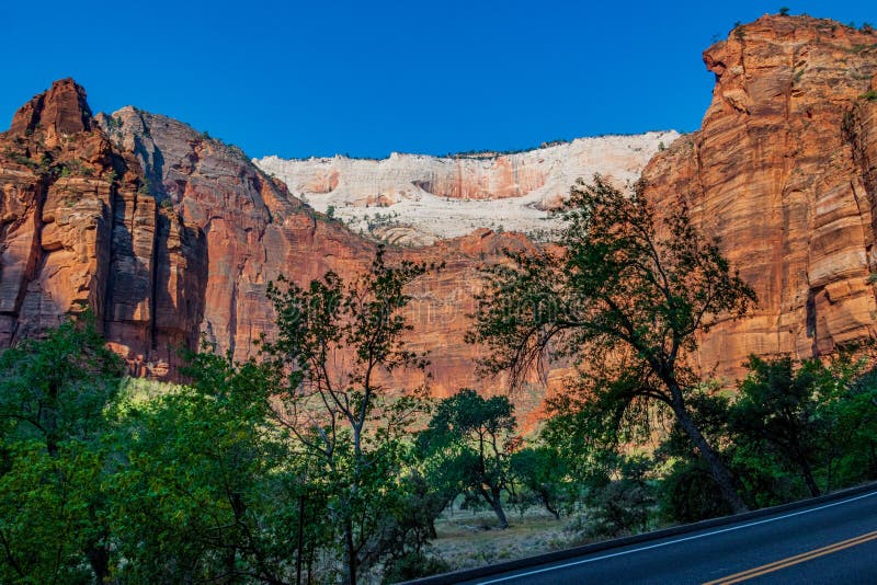 Cathedral Mountain in Zion National Park Stock Image Image of cliffs