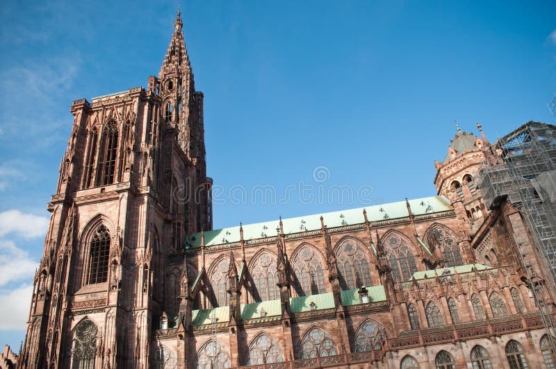 Catedral de nuestro dama (dama) de Estrasburgo en.