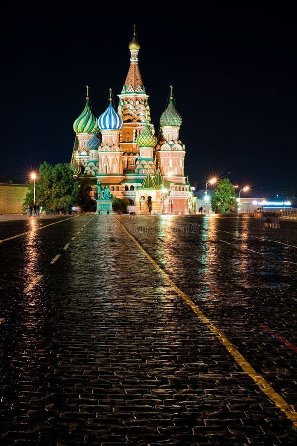 Cathedral Pokrovsky on red square in Moscow nigh