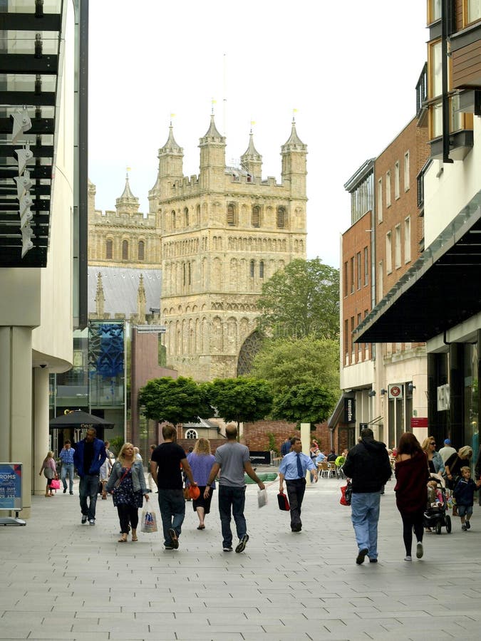 The Cathedral from Princesshay, Exeter.