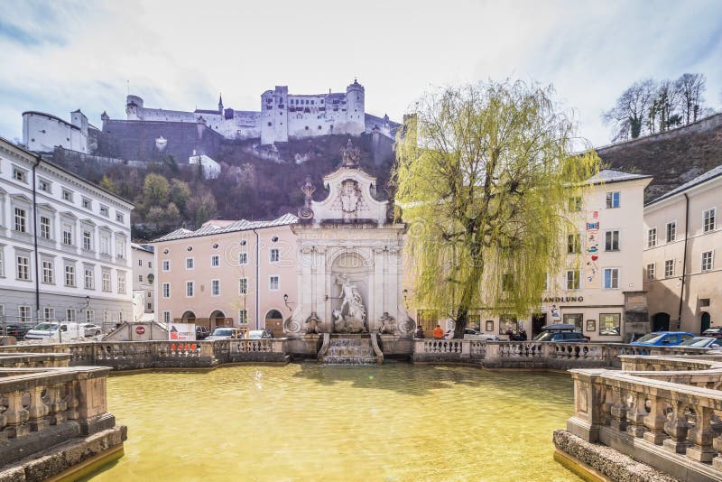 Salzburg Cathedral Dom zu Salzburg in spring, Austria stock photos Salzburg Cathedral Dom zu Salzburg in spring, Austria stock photos