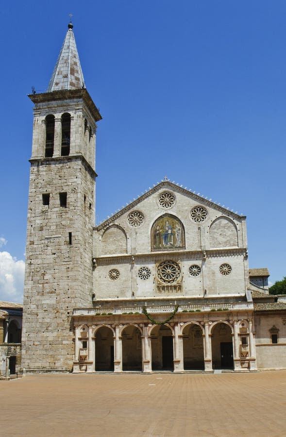 Cathedral of Spoleto, Umbria, Italy Stock Image - Image of bell ...