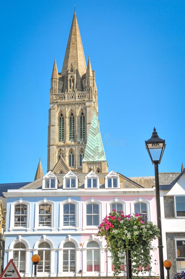 Cathedral in Truro, Cornwall, England stock images