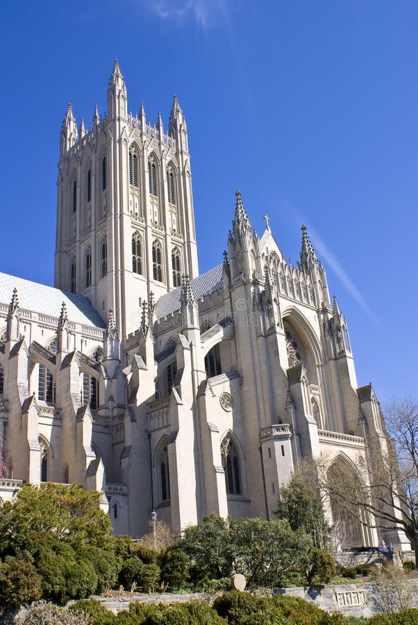 National cathedral in Washington DC captured on a sunny spring day. National cathedral in Washington DC captured on a sunny spring day.