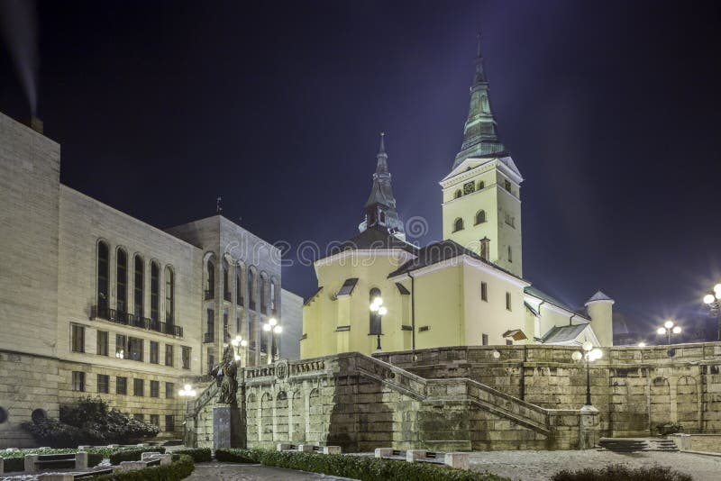 Cathedral in Zilina city center, Slovakia