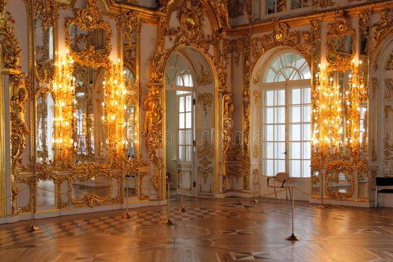 Catherine's Palace hall, Tsarskoe Selo stock images Catherine's Palace hall, Tsarskoe Selo stock images