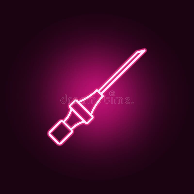 Catheter neon icon. Elements of Blood donation set. Simple icon for websites, web design, mobile app, info graphics on dark gradient background. Sterile foley catheter illustrations